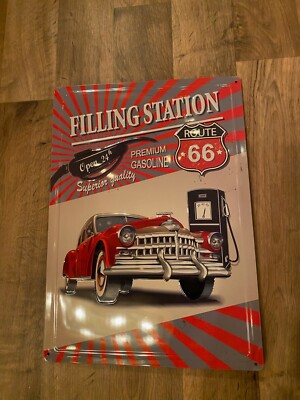 Route 66 metal bar sign