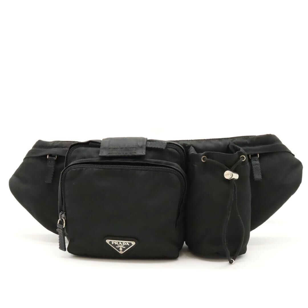PRADA Re-Nylon Belt Bag Black Technical Fabric Men's Bag | eBay PRADA Re-Nylon Belt Bag Black Technical Fabric Men's Bag | eBay