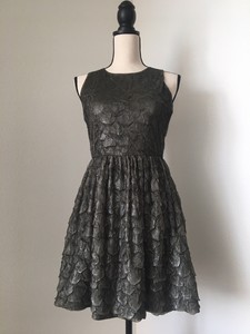 zara gold metallic dress