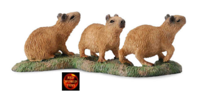 Capybara and Babies Wildlife Animal Toy Model Figures by CollectA
