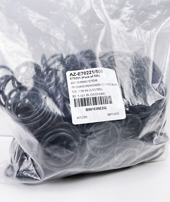 Pack of 500 - E70221 221 O-Ring EPDM 70 Duro Peroxide-Cured (3.53MM x 36.09mm)