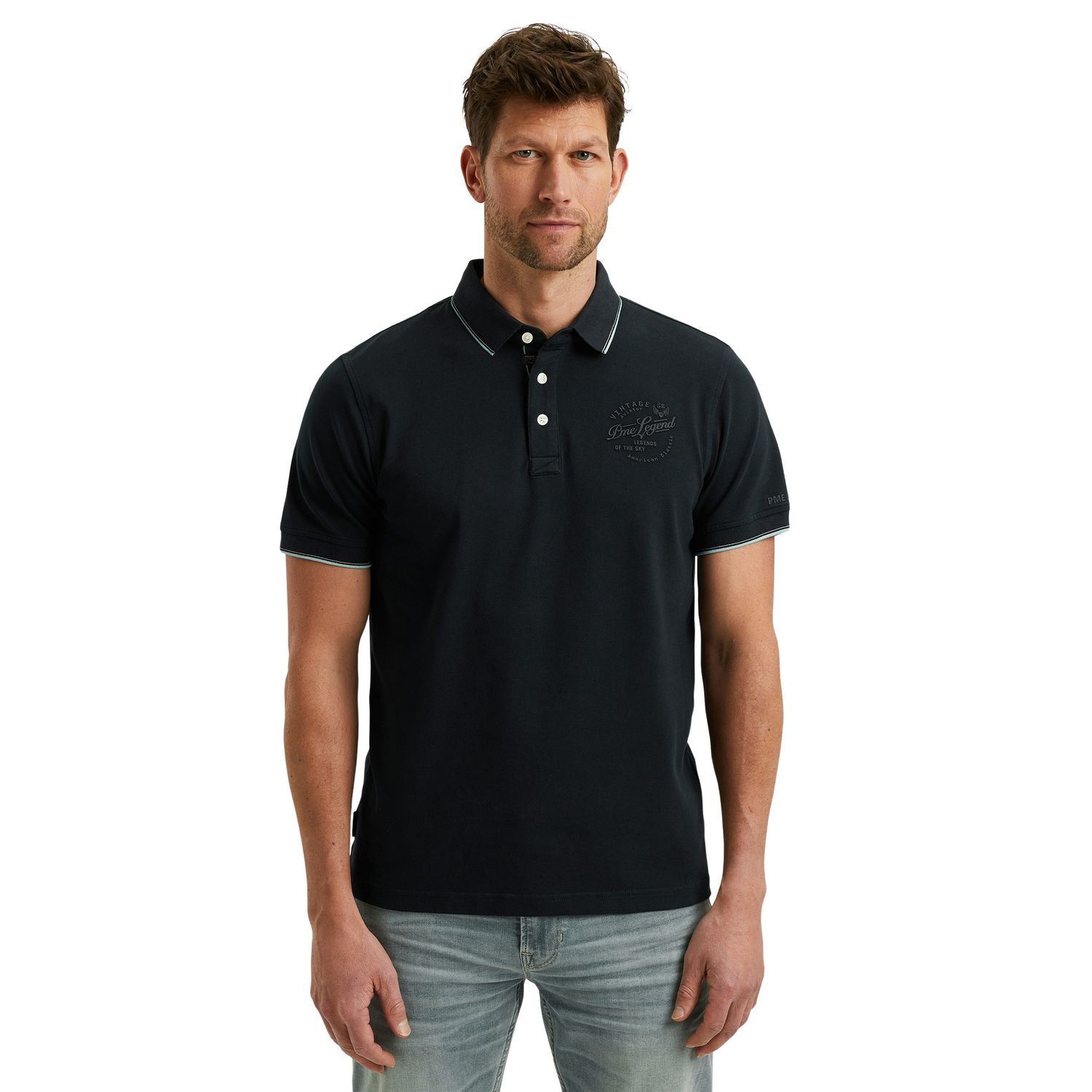 PME Legend Herren Poloshirt SHORT SLEEVE POLO STRETCH PIQUE - Regular Fit S-5XL 12990₽