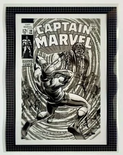Production Art CAPTAIN MARVEL #10 cover, MARIE SEVERIN art, 8.5x11
