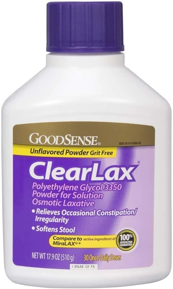 Goodsense Clearlax, laxante osmótico en polvo de polietilenglicol 3350, 17,9 OZ Foto 4 de 4