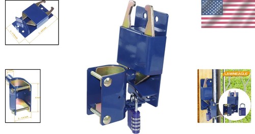 Efficient Blue Lockable Gate Latch for Farm Gates - Fits 1-5/8" to 2" Tubes - Picture 2 of 11