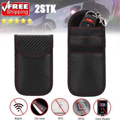 2x Keyless Go Schutz RFID Blocker Hülle Etui für Autoschlüssel Tasche