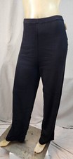 Max Studio Black High Rise Straight Leg Flat Front LARGE Dress Pants NEW