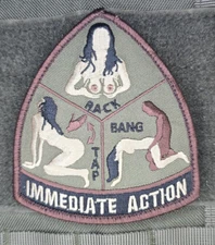 MSM IMMEDIATE ACTION MILSPEC MONKEY FUNNY MILITARY FOREST HOOK TROUBLE PATCH