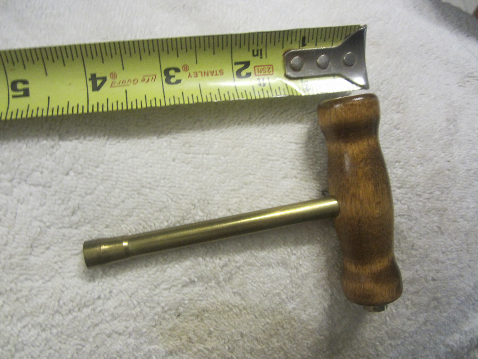 1 Muzzleloader T-Handle Ball Starter Bullet Starter Hardwood Brass Hunting VTG