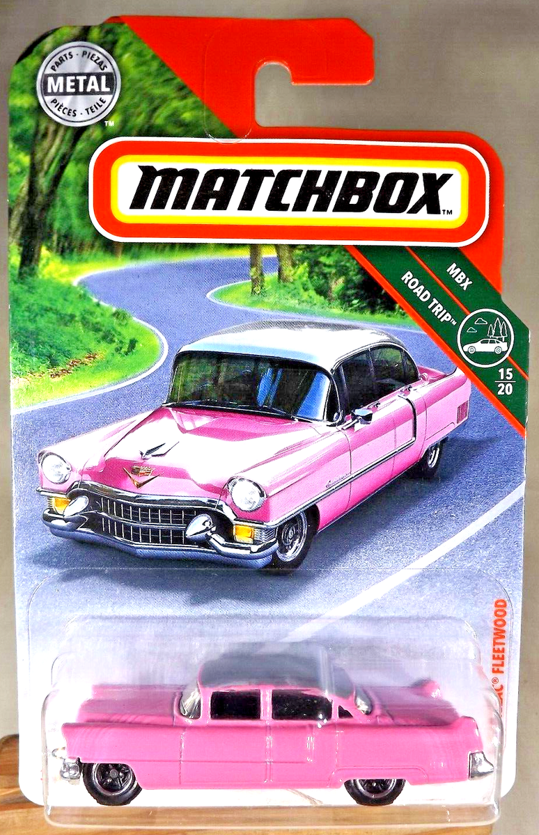 Matchbox MBX Road Trip '55 Cadillac Fleetwood – Pink, Maßstab 1:64, Sammlerstück