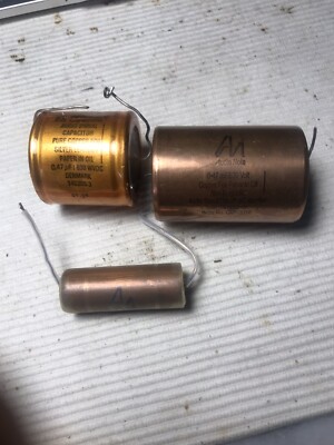 Audio note /Jensen caps copper foil used lot of 3