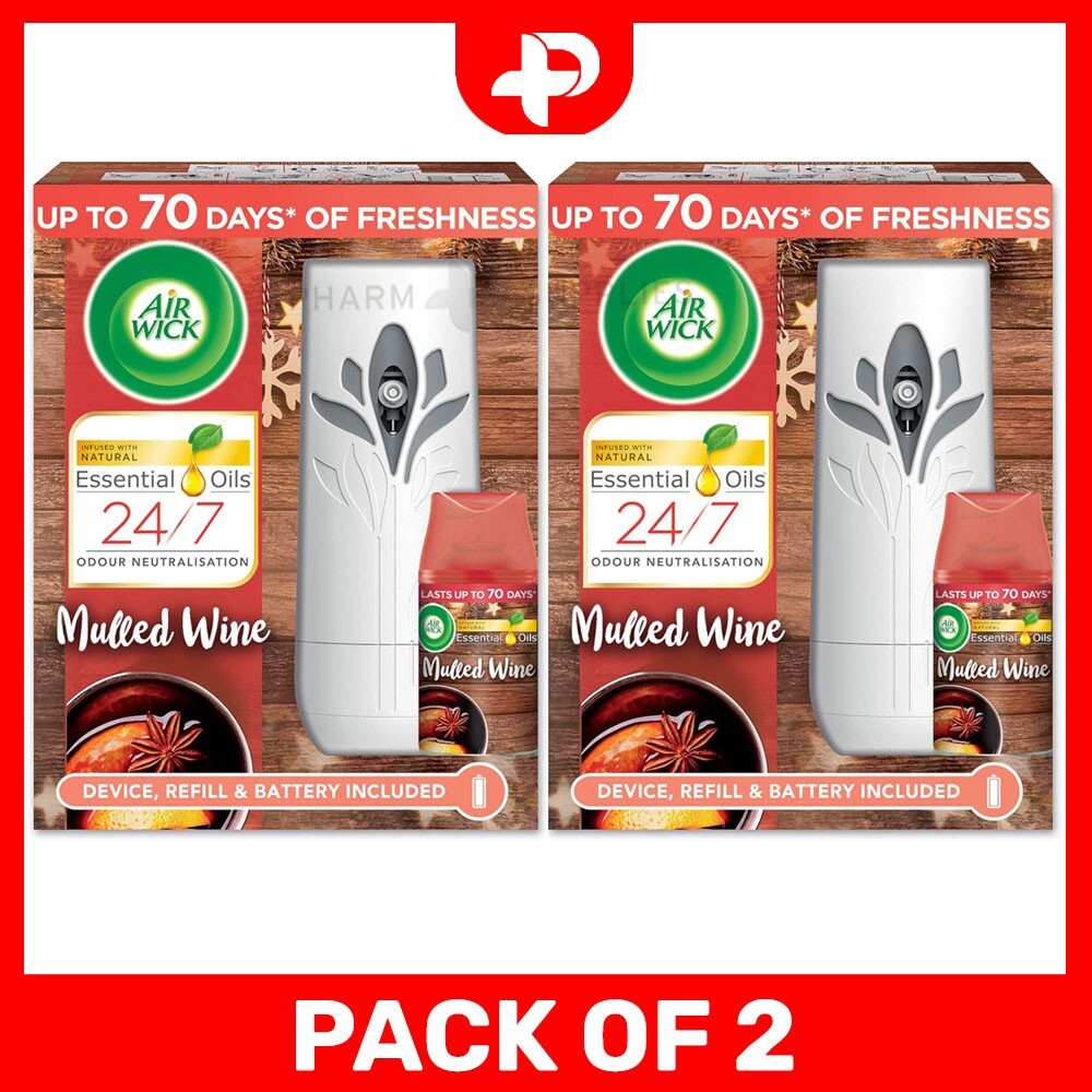 Air Wick Ricariche Freshmatic Max 6x250ml - Mulled Wine (Vin Brulé) - Fragranza Invernale Legnosa E Speziata - Edizione Limitata
