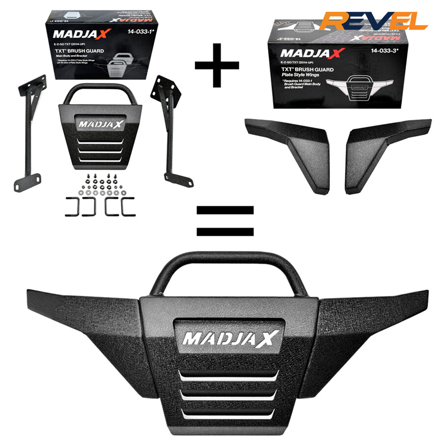 MadJax Brush Guard with Plate Style Wings for EZGO TXT (2014-Up