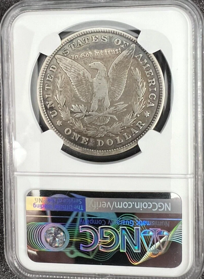 1878 8tf morgan silver dollar NGC Vg Cleaned  - Image 4 of 4