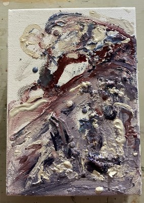 Shoe, Oil Painting, Gallery Art, 5''x7''x2'', Abstract Arts