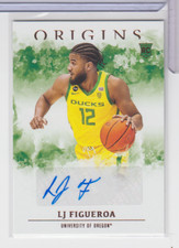 LJ Figueroa Oregon 2021 Panini Chronicles Origins RC Auto #OR-LJF 112722AZCD132