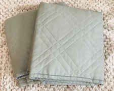 RALPH LAUREN PAIR OF QUILTED STITCHED STANDARD SHAMS  LIGHT SAGE GREEN