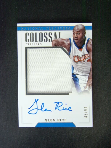 2017-18 Panini National Treasures Glen Rice Colossal Jersey Patch Auto /99