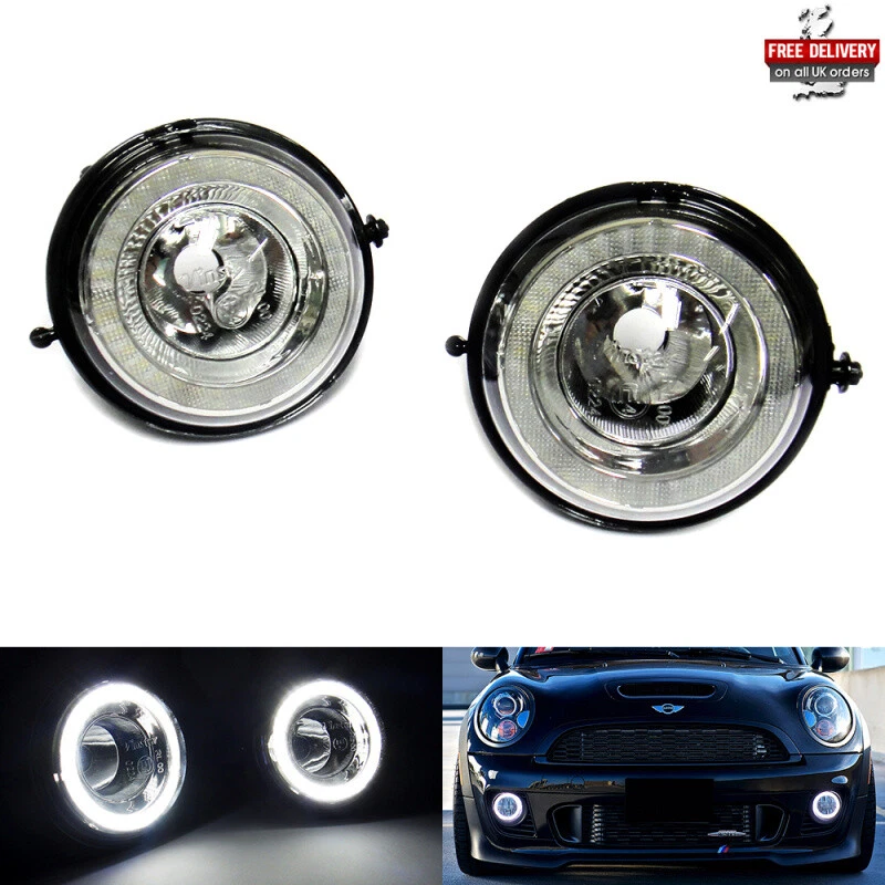 2x LED Halo Angel Eyes DRL Fog Light For Mini Cooper R56 Clubman R55 R57 R58 R59