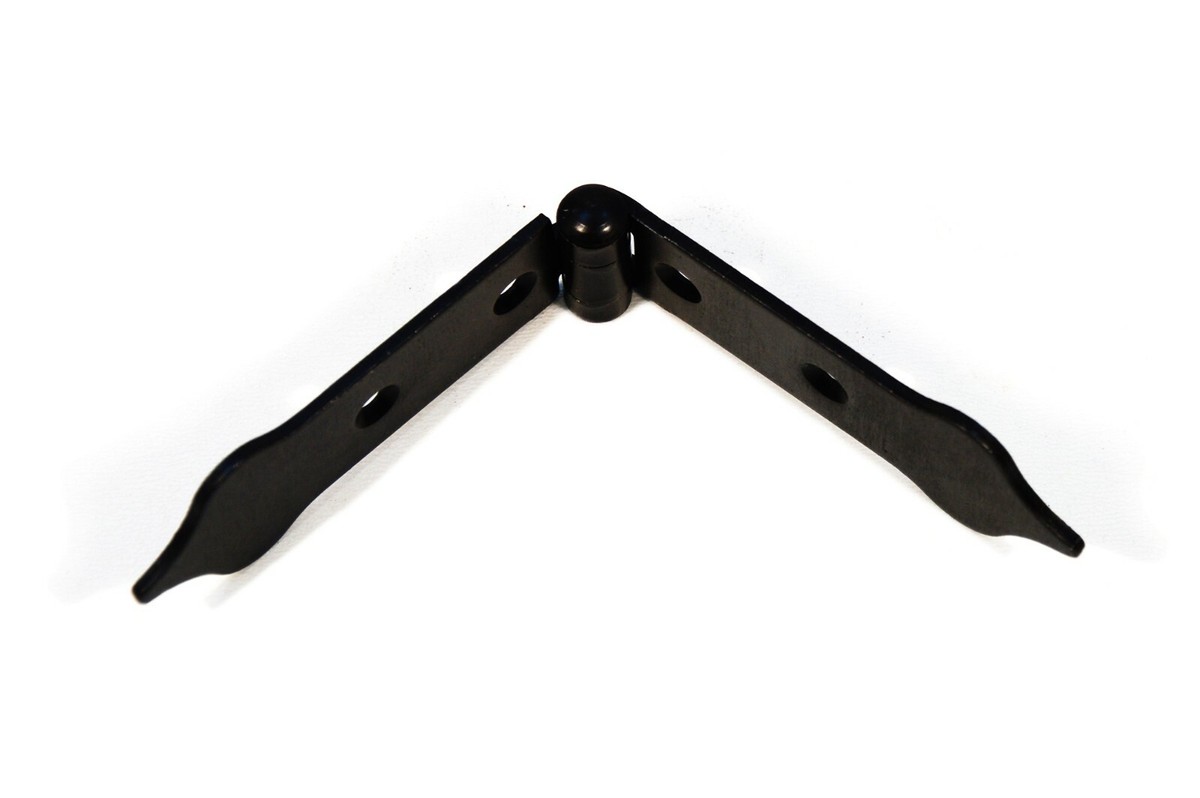 Antike Scharniere Schwarz - 4 Stück Vintage Möbelbänder 85x50 Mm