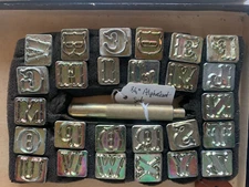 Vintage CRAFT CO. ALPHABET SET leather stamp set 3/4" Standard 8131