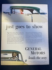 Vintage Magazine Advertisement 1954 General Motors Automobiles Lead the Way