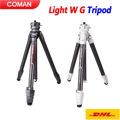 Coman Light W/G Lightweight Travel Head Tripod Full Carbon Fiber Outdoor DSLR