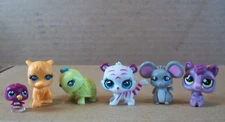 Set of 6 ~ Hasbro ~ Littlest Pet Shop ~ Mini Animals & Teeniest Tiniest