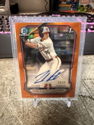 2026 Bowman Marek Houston 1st Bowman Autograph True Orange /25