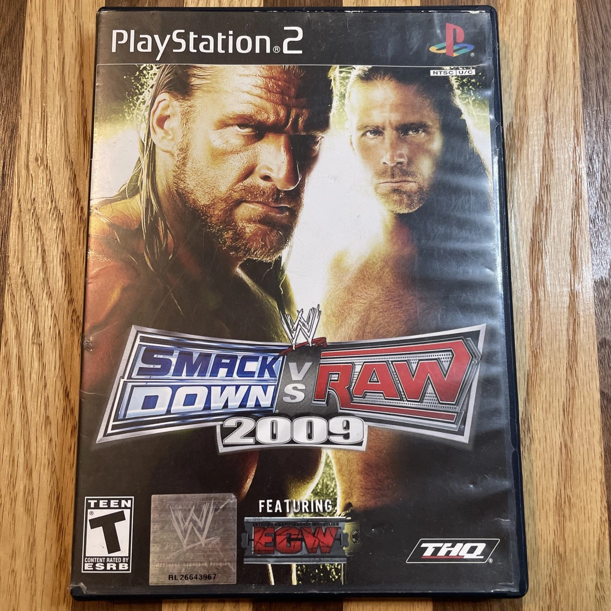 WWE SmackDown Vs Raw 2009 Sur PS2 – Jeu Solo, Loose, état Très Bon