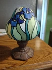6-inch vintage PartyLite Tiffany-style candle Candle Lamp, blue iris motif