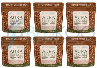 Feel Complete Aura Meersalz Pilz Kräuter Vitamin D Celtic - 80g (6er Pack)