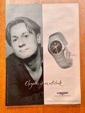 Longines Opposizione Cronografo & Oleg Menshikov 2002 Vintage Pubblicità Pubblicità