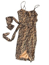 J. Crew Leopard Print Faux Wrap Midi Dress - Size 00
