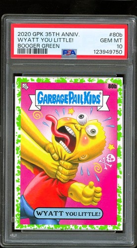2020 Garbage Pail Kids 35th Ann 80a BOOGER GREEN Wyatt Bart Simpson POP3 PSA 10