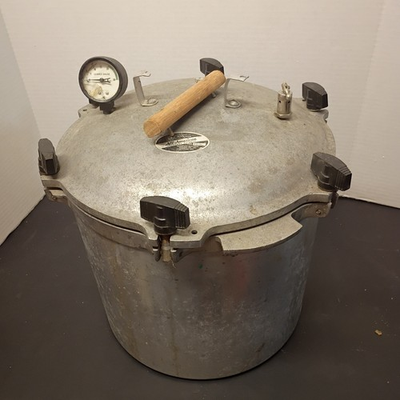 #ad Vintage ALL AMERICAN 921 1 2 Pressure Cooker Canner Cast Aluminum 21.5 Qt Size $140.00