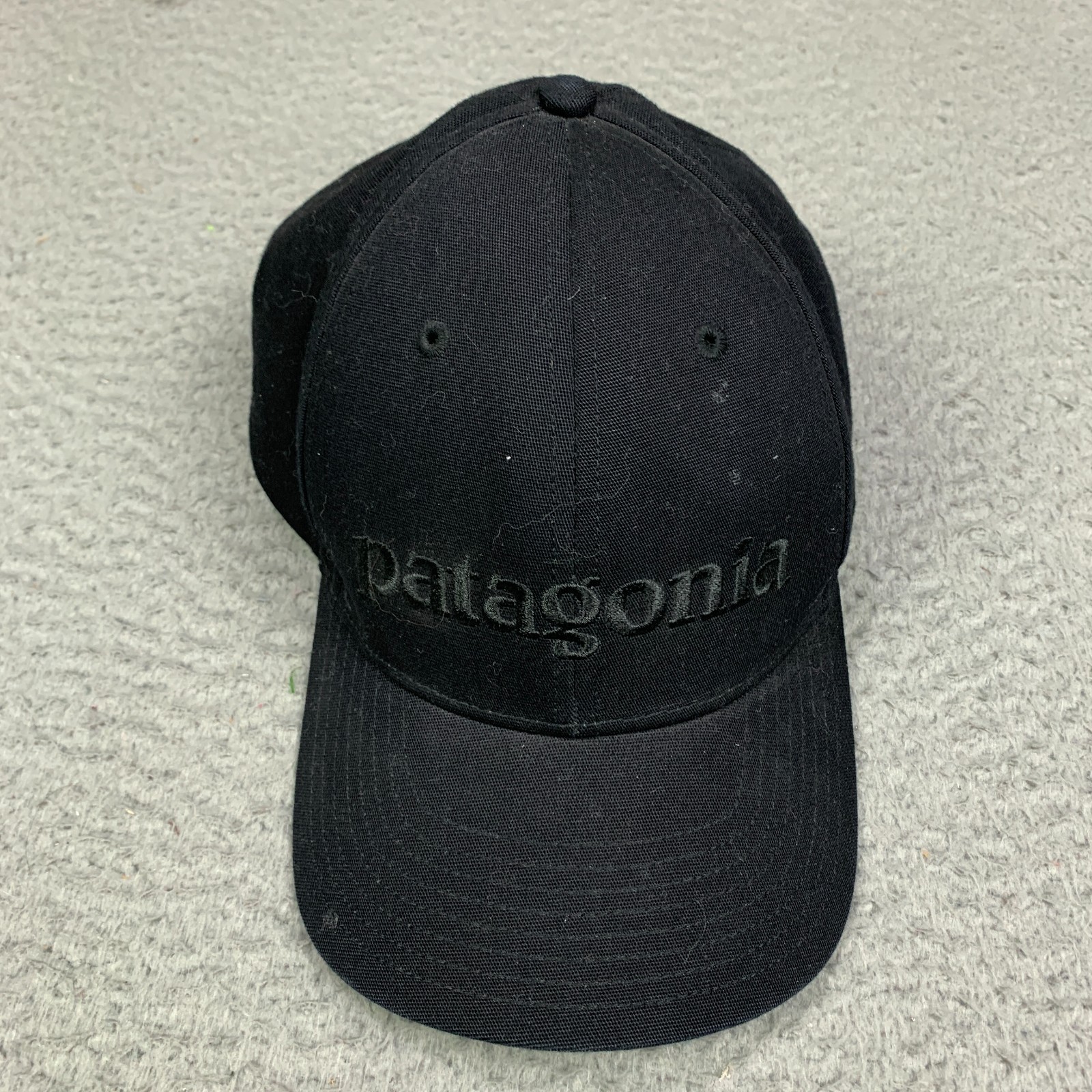 Cap Mens Black Embroidered Snapback Trucker Pitch Black