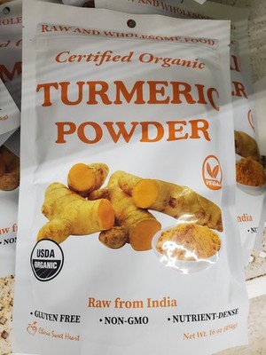 Chine Sweet Heart Turmeric Powder USDA Organic Vegan GF Non-GMO, 16 oz