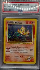 PERFECT SWIRL Blaine’s Moltres #1 PSA 6 Gym Heros 2000 Pokemon TCG
