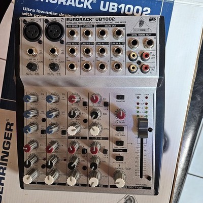 Behringer UB1002 Eurorack 10 Input 2 Bus Mic/ Line Mixer Power Supply&carry box