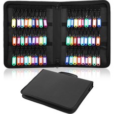 Portable Key Organizer With Handle Zippered Key Case Organizer With 54 Key-h... Portable Key Organizer With Handle Zippered Key Case Organizer With 54 Key-h...