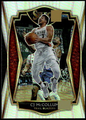 2020-21 Panini Select #122 CJ McCollum Silver Prizms E1
