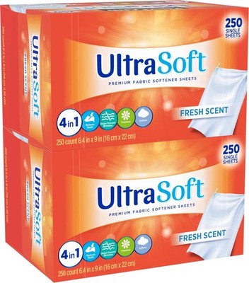 500 Premium 4 in 1 Laundry Dryer Sheets (6.4''x9'') w/Easy-to-Dispense ,Fabric ...