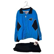 Vintage Logo Athletic Carolina Panthers Track Suit Mens Large NWT Blue Black NFL
