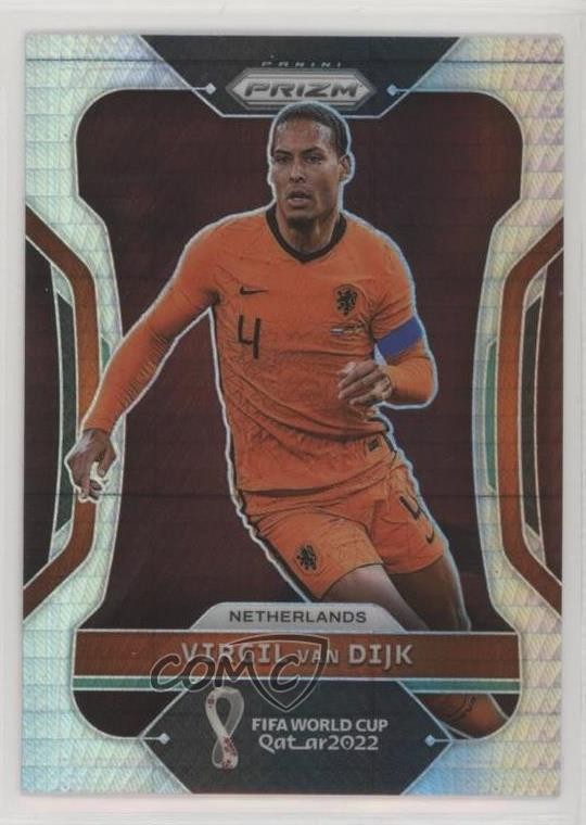 2022 Panini Prizm World Cup Qatar Hyper Prizm Virgil Van Dijk #163 5b1