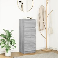 Sideboard Grau Sonoma Holzwerkstoff 37,5X35X99 Cm Wohnzimmer