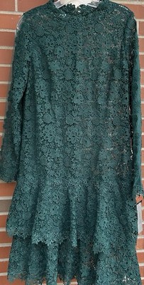 chinese dress ladies Teri Jon Lace and Tulle Fit and Flare Dress Size 10