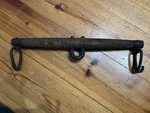 Antique Wood Iron Rings Single Tree Yoke Harness Farm Oxen/Horse/Mule Hitch