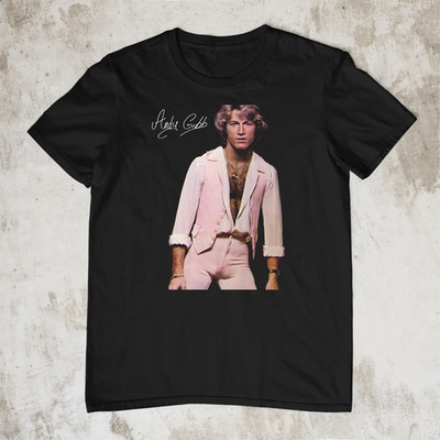 NEW Andy Gibb Bee Gees Signed Men Black Tee All Sizes S-5XL 07