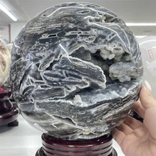 24.1LB 7.8"Natural LargeSphalerite Sphere Ball Crystal Quartz Heal Reiki Mineral